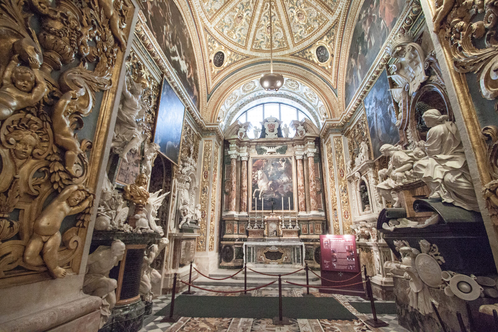 Baroque gilded interior detail, St John's Co-Cathedral