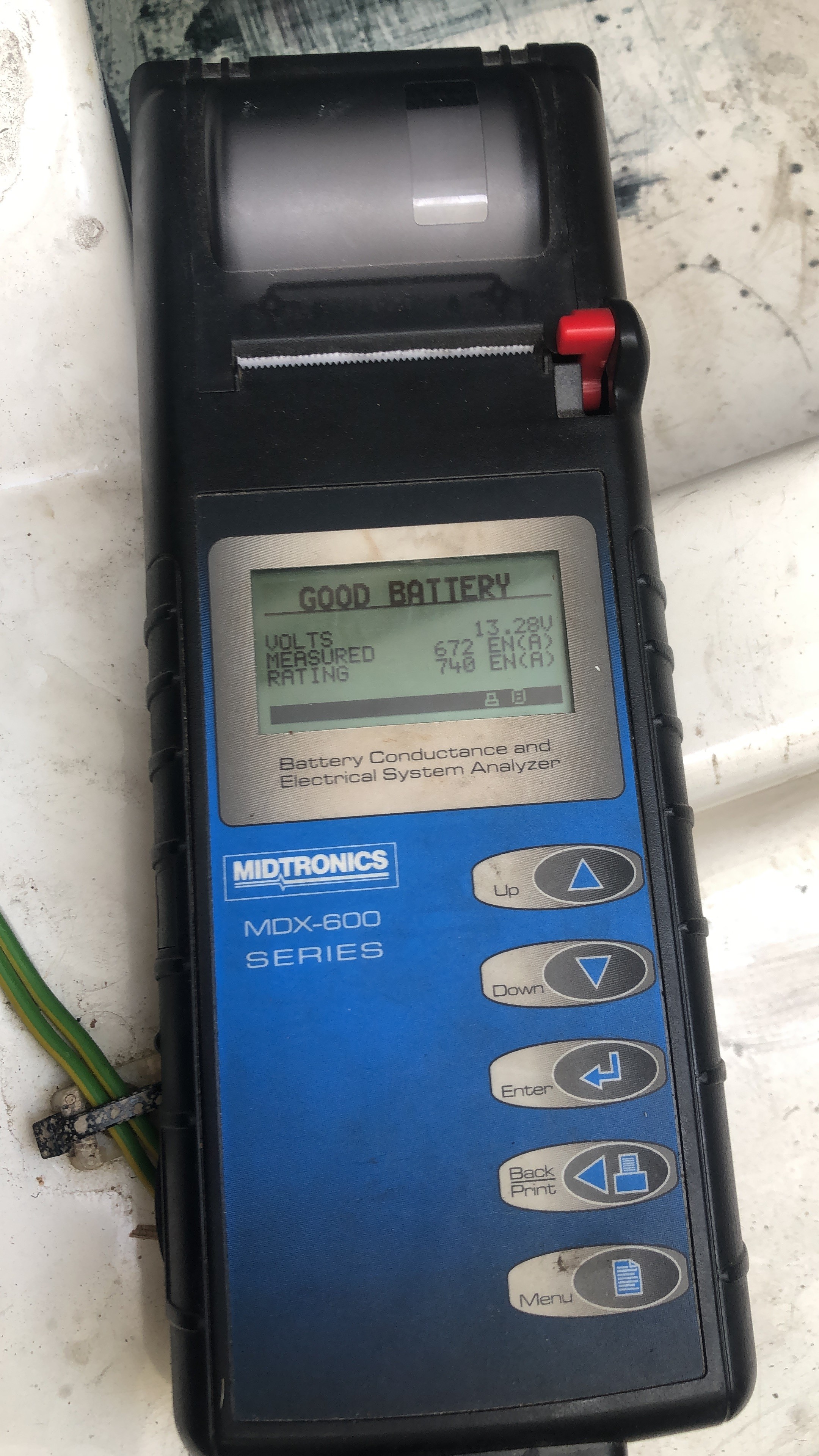 Marine battery testing equipment